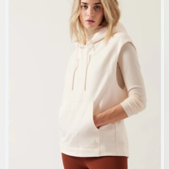 Athleta Tops - Athleta Retroplush Cocoon Hoodie Cream size L